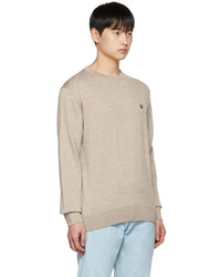 Pull à col rond beige MAISON KITSUNÉ