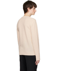 Pull à col rond beige Solid Homme