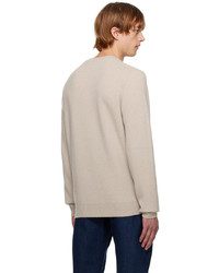 Pull à col rond beige Norse Projects