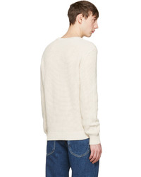 Pull à col rond beige A.P.C.