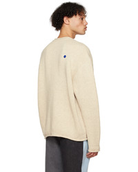 Pull à col rond beige Ader Error