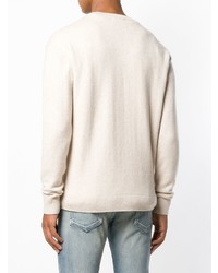 Pull à col rond beige John Elliott