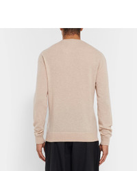 Pull à col rond beige Massimo Alba