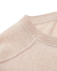 Pull à col rond beige Massimo Alba