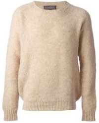 Pull à col rond beige Christophe Lemaire