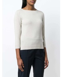 Pull à col rond beige Snobby Sheep