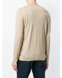 Pull à col rond beige Laneus