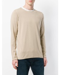 Pull à col rond beige Laneus