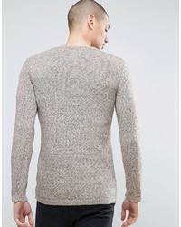 Pull à col rond beige Minimum