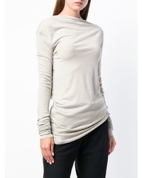 Pull à col rond beige Rick Owens Lilies