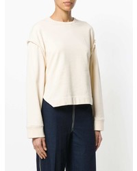 Pull à col rond beige Cédric Charlier