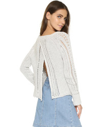 Pull à col rond beige Free People
