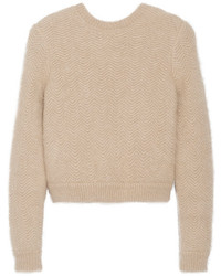 Pull à col rond beige Givenchy