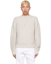 Pull à col rond beige Heliot Emil