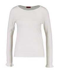 Pull à col rond beige Hugo Boss