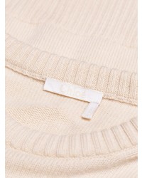 Pull à col rond beige Chloé