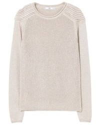 Pull à col rond beige Mango