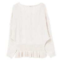 Pull à col rond beige Mango