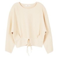 Pull à col rond beige Mango