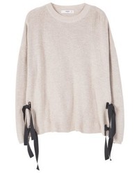 Pull à col rond beige Mango