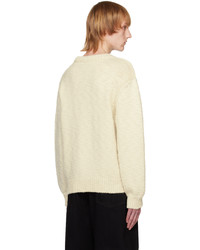 Pull à col rond beige Lemaire