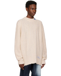 Pull à col rond beige Ader Error