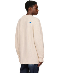 Pull à col rond beige Ader Error