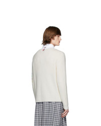 Pull à col rond beige Thom Browne