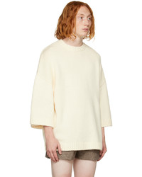 Pull à col rond beige King & Tuckfield