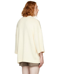 Pull à col rond beige King & Tuckfield