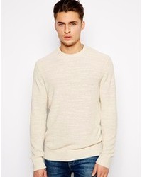 Pull à col rond beige Paul Smith Jeans
