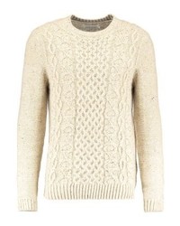 Pull à col rond beige Pier One