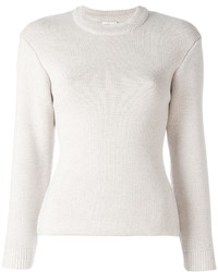 Pull à col rond beige