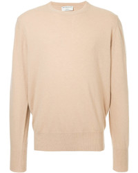 Pull à col rond beige