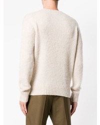 Pull à col rond beige Aspesi