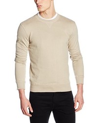 Pull à col rond beige Selected