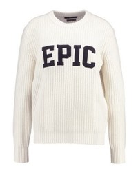 Pull à col rond beige Set