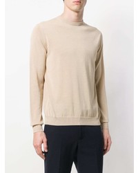 Pull à col rond beige Zanone