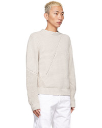 Pull à col rond beige Heliot Emil