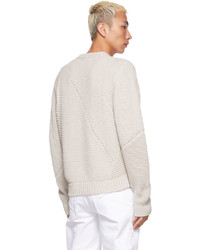 Pull à col rond beige Heliot Emil