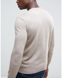 Pull à col rond beige Benetton