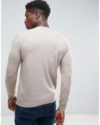 Pull à col rond beige Benetton