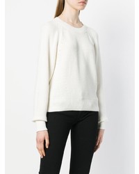 Pull à col rond blanc Rag & Bone