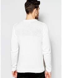 Pull à col rond blanc Asos