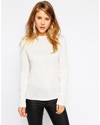 Pull à col rond blanc Asos