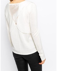 Pull à col rond blanc Asos