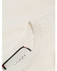 Pull à col rond blanc Gucci