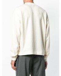 Pull à col rond blanc Jil Sander