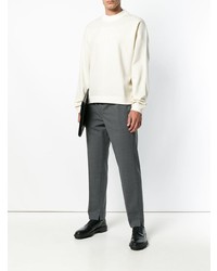 Pull à col rond blanc Jil Sander