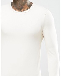 Pull à col rond blanc Asos